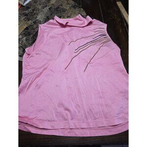 Jamie Sadock Pink Sleeveless Golf Shirt Women's XL
